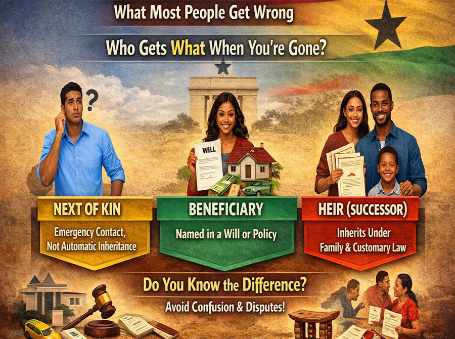 Next of Kin vs Beneficiary vs Heir in Ghana: What Most People Get Wrong